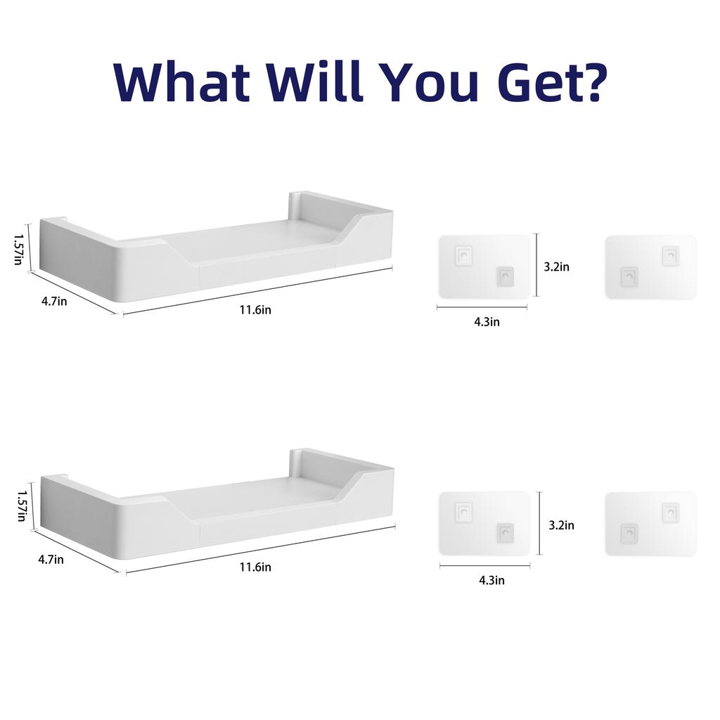 Free Drilling Factory Wall Mount Shelves Basket ABS Resin Shower Shelf Storage Toilet Kitchen Rectangular Bathroom Storage Rack