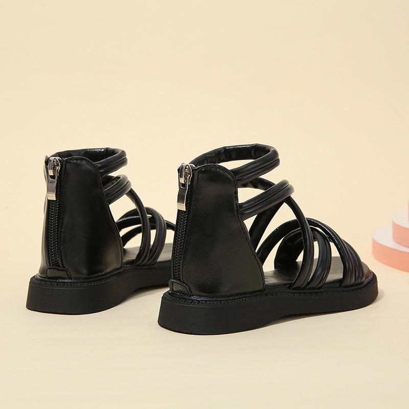 Sandalen für Mädchen, Sommer-Neuheit, Stilvolle Sandalen für kleine Mädchen, Kinder-Römersandalen mit weicher Sohle, Prinzessinnenschuhe für ältere Kinder