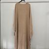 Yiduo Duo Waist-Slimming Batwing Sleeve Dress with Belt