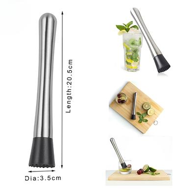 Palito Misturador de Vinho Bar Coqueteleira Mojito Macerador de Hortelã Macerador de Cocktail de Aço Inoxidável Martelo Triturador de Gelo Utensílios de Bar para Bartenders