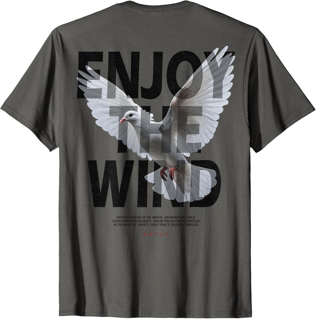 Dove Y2K Hip Hop Retro Vintage Back Print Streetwear Pigeon T-Shirt