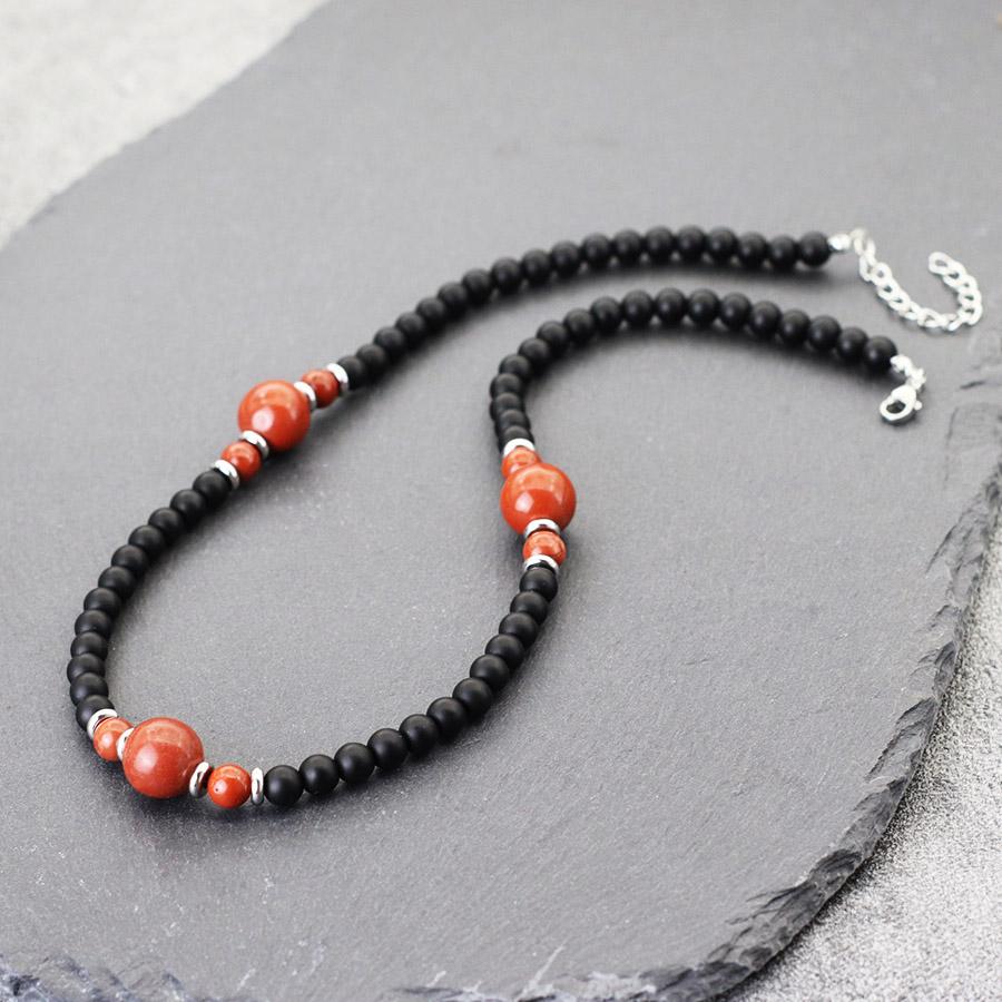 Unique New Natural Stone Necklace For Men 19 Inches Short Choker Collar Perfect Gifts For Boyfriend Lucky Amulet Colar Joias