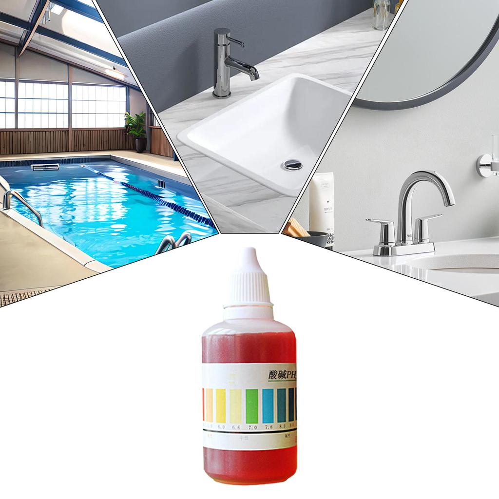 50ml pH-Testtropfen Präziser Wasserqualitätsprüfer Mehrzweck-pH-Tester für Aquarium Pool Haus Wasserqualitätsanalysemittel
