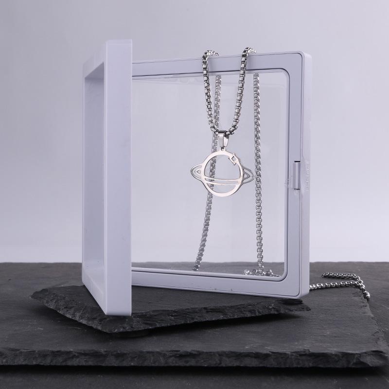 Women's Trendy Titanium Saturn Necklace - Versatile, Simple, Non-Fading Design