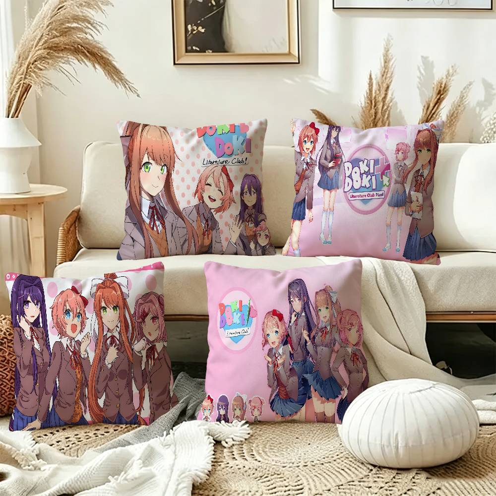 Doki Doki Literature Club Pillow Anime Pillow Sofa Bed Head Pillow Cover Cushion Cover 45x45 cm Fashion