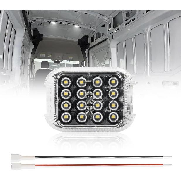 

NJSBYL 2PCS LED Interior Cabin Courtesy Cargo Light for F-ord Transit 150 250 350 350HD15-24, Connect 14-23, E-Transit 22-24 Load Space Area Dome 1pcs with Adding Harness