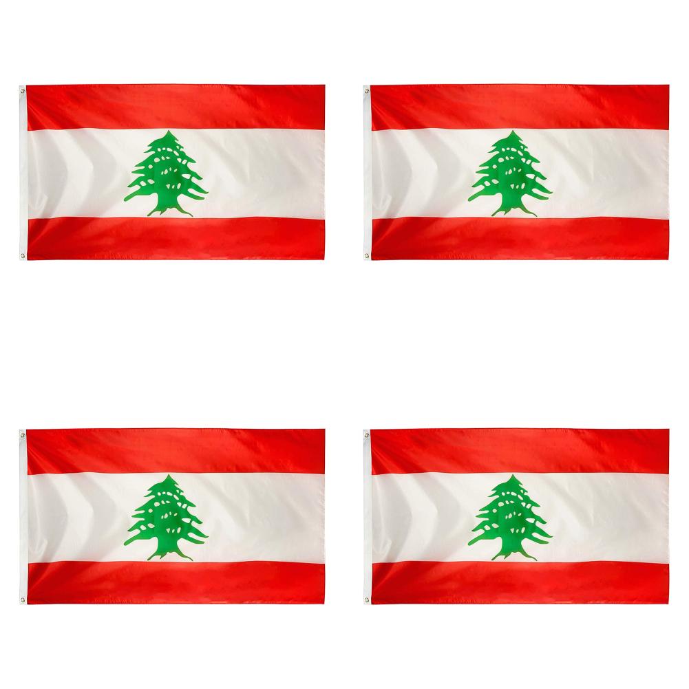 Large Lebanon Lebanese Flag 90x150cm Lebanese Flag 3x5FT Lebanese World Countries Flags Polyester Republic of Lebanon Flag