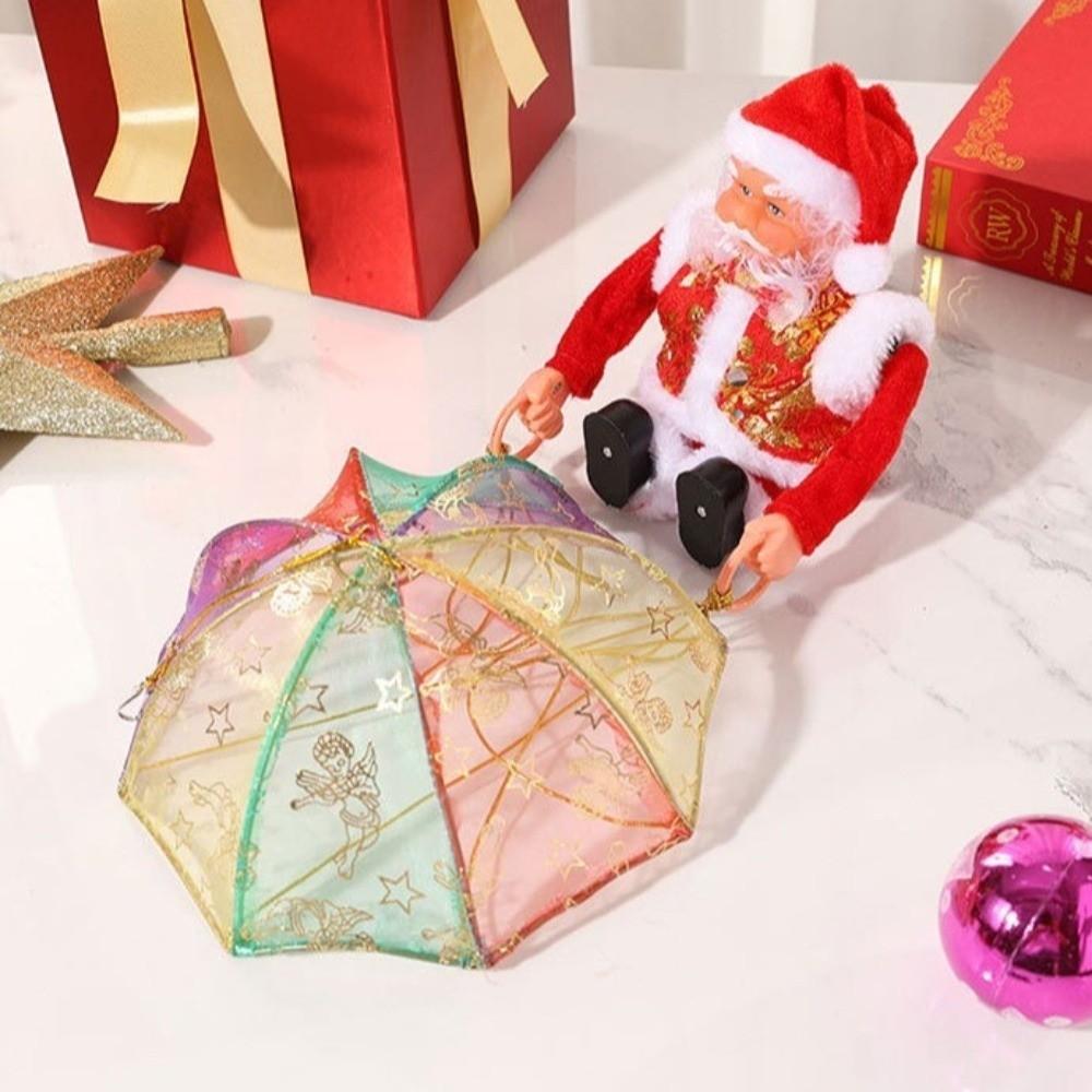 Frohe Weihnachten Elektrischer Tanzender Weihnachtsmann Puppe Fallschirm Weihnachtsmann Anhänger Weihnachten Party Dekoration