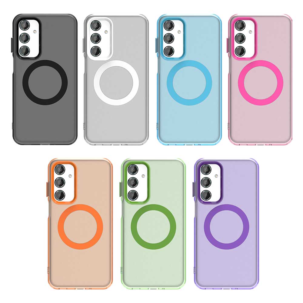 Magsafe Matte Phone Case For Samsung Galaxy F15 M35 A05 A05s 5G A06 4G Case Magnetic Wireless Charging Shockproof Back Cover