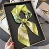 100% Pure Silk Square Scarf Women Black White Camellia Print 68x68cm Lightweight Elegant Wrap Office Casual Wear
