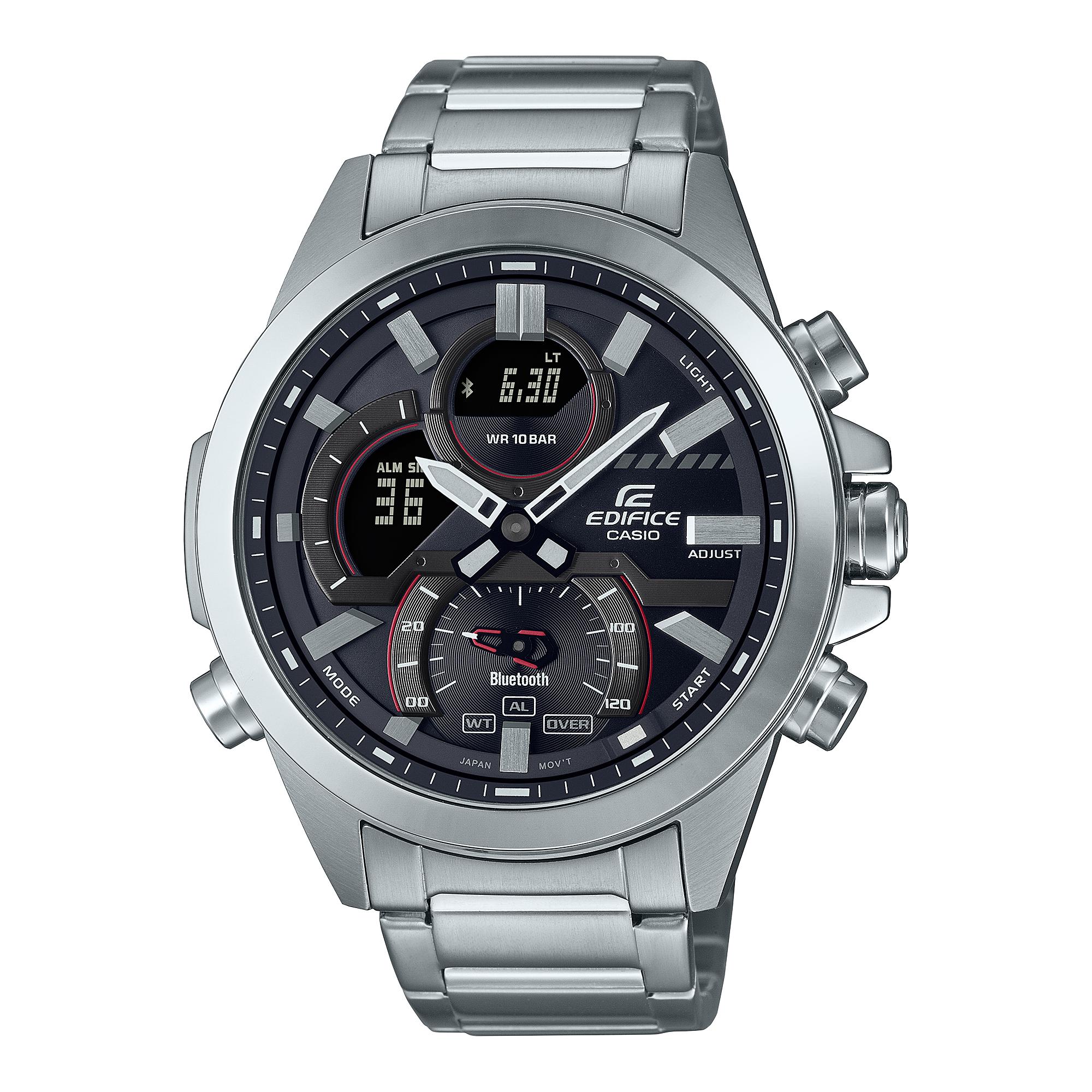 Casio Edifice Men s Stainless Steel 100M Water Resistant Quartz Watch ECB-30YD-1A