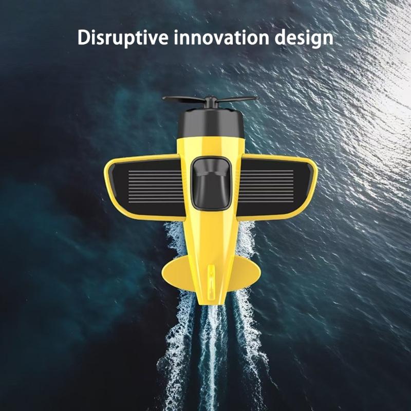 Solar Energy Powered 360 Spin Aircraft Car Ornament ABS Dashboard Decoration with Not Slip Base Interior decors