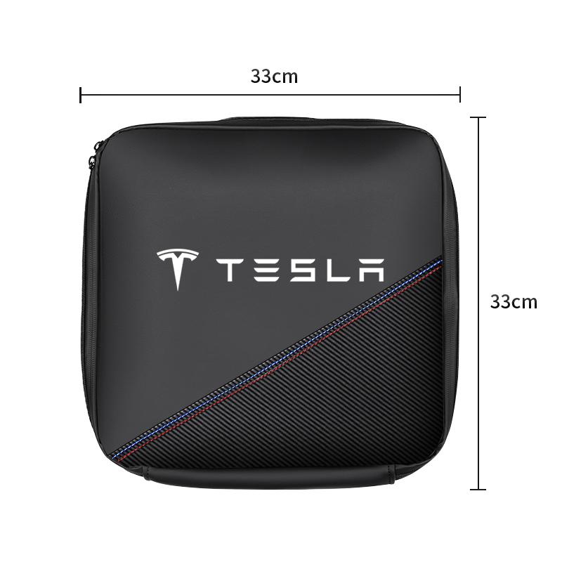 LDEPG1 Car Valve Cap New Energy Car Charging Cable Storage Box Charger Portable Bag For Tesla Model 3 Y  S X Cybertruck Coil Highland