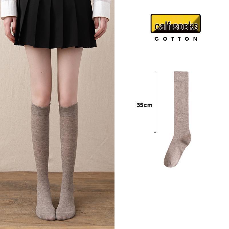 

Trendy Women s Over-the-Knee Stockings - Thin, Calf-Length, Black Japanese High Socks for Spring, Summer, and Autumn One Size