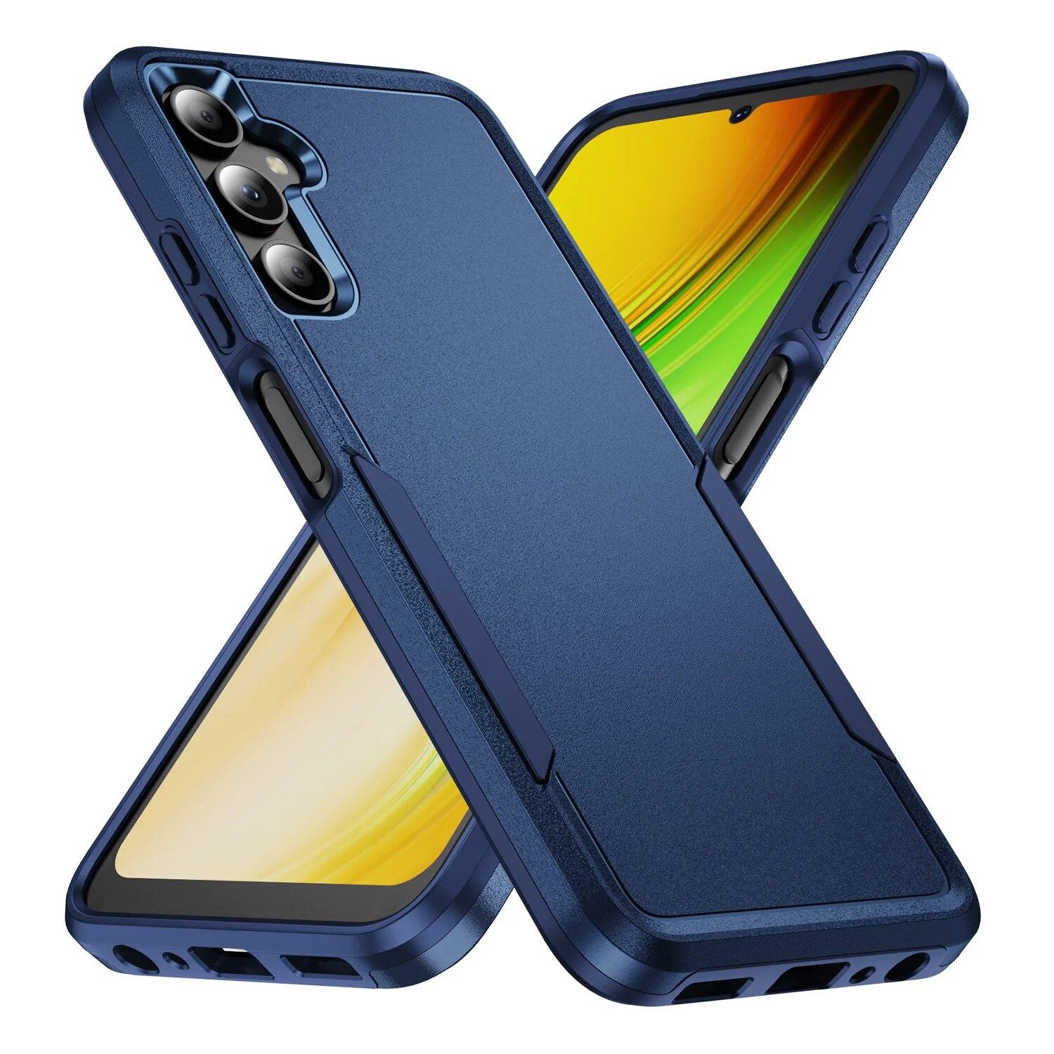 

Противоударный чехол для телефона Samsung Galaxy S24 Plus S23 Ultra S22 S21 S20 FE 5G, двухслойный прочный защитный чехол