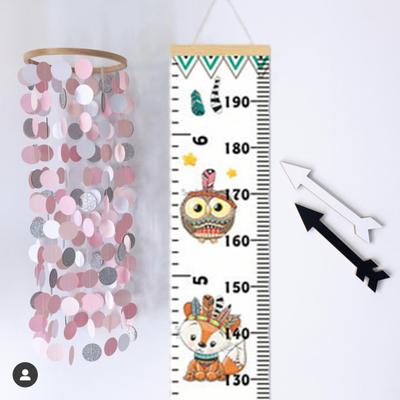 Cartoon Animal Kids Growth Chart Children Room Nursery Bedroom Wall Hanging Baby To Adults Boys Girls Height Measurement Ruler