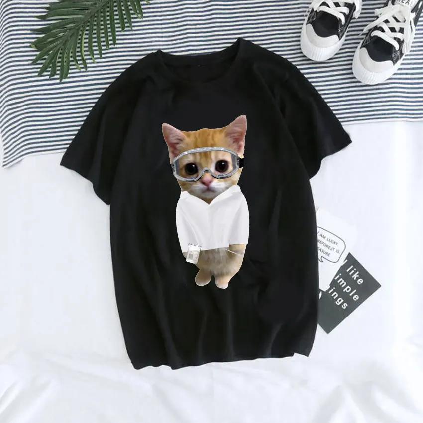 El Gato Meme Sad Crying Cat Munchkin Kitty Meme Print T Shirt Male  T-shirts Men Oversized Tees Harajuku Streetwear