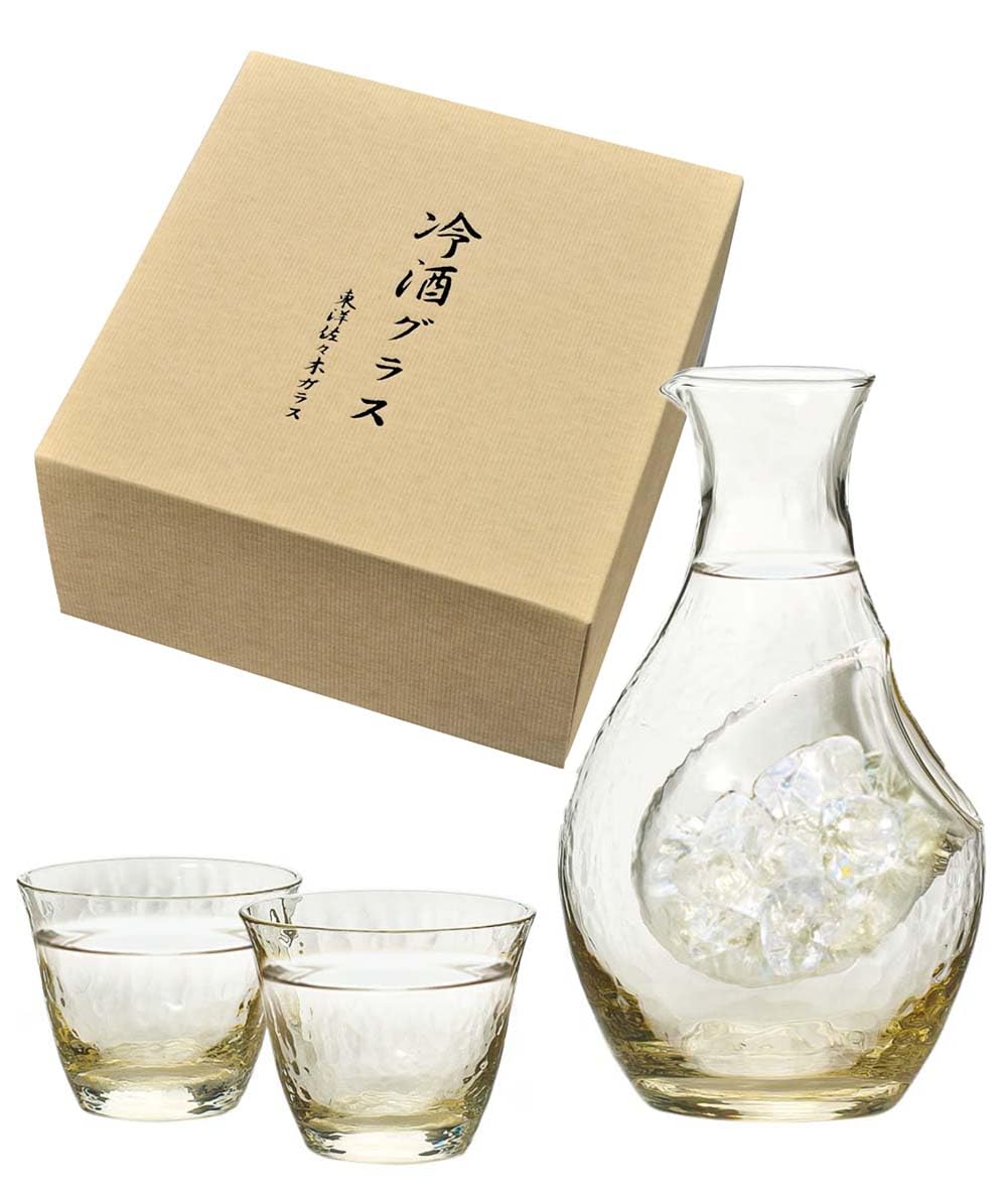 

Toyo Sasaki Glass Sake Glass Collection Takasegawa Amber Cold Sake Set G604-M72
