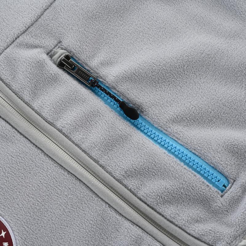 Jordan Patchwork Design Brand Logo Patch Stand Collar Vest Men Tops Light-Blue FB1907-133