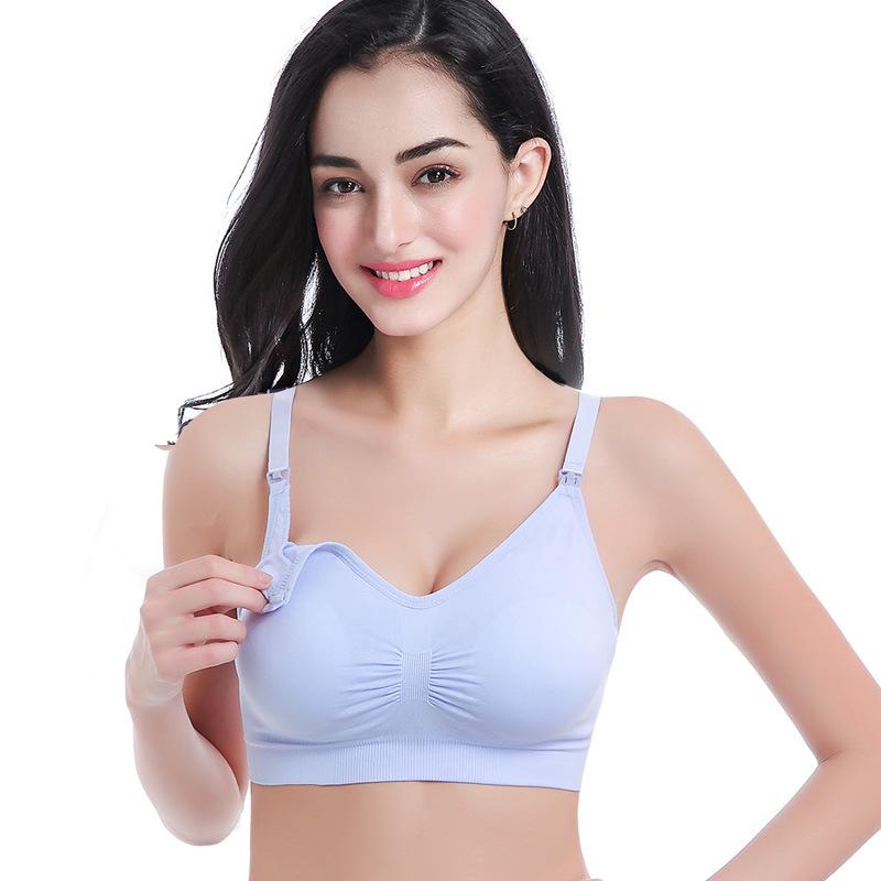 Plus Size Seamless Hands-Free Nursing Bra - Wire-Free, Front-Open