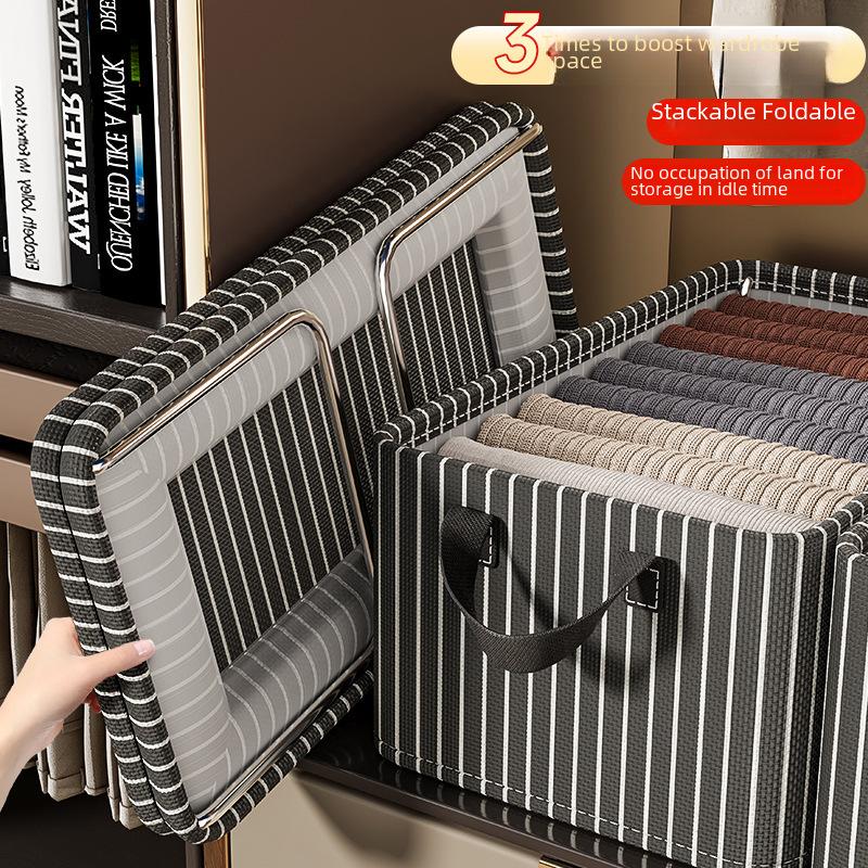 Oxford Cloth Storage Boxes with Steel Frame, Foldable Clothes Organizer, Under Bed Storage Containers for Bedroom, Closet, Dorm Room