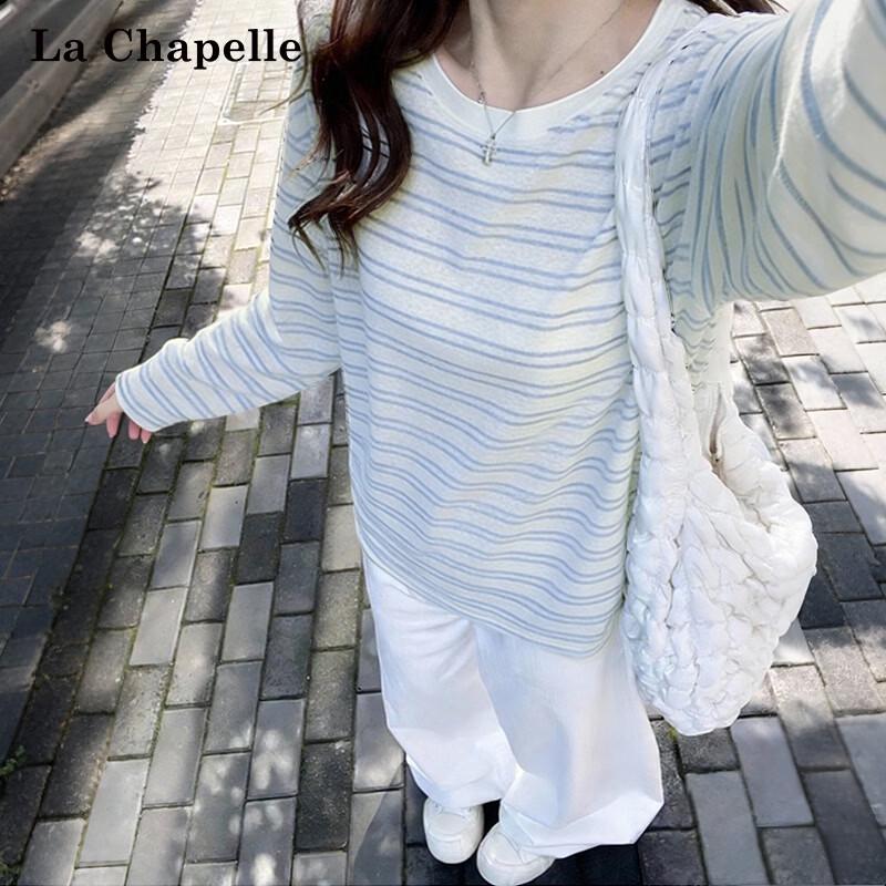 La Chapelle Women s Striped Long Sleeve T-Shirt XL