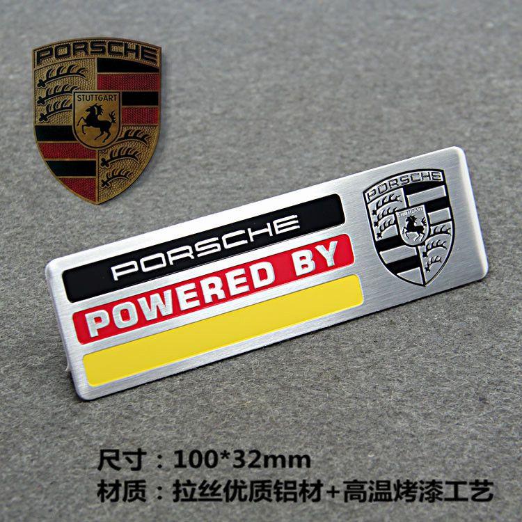 Car Styling 3D Sticker Aluminum Badge Car Body Stickers Decals For Porsche 911 Cayenne Carrera 928 Panamera Boxster Macan 918