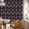 Boho Navy Blue and Indigo Wallpaper for Living Room and Bedroom 50x1000