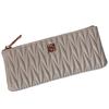 Crossmarberry gestepptes Federmäppchen für Reißverschluss Synthetisch Einfach zu R119 Greige Schlicht, Schlank, Damen, Verschluss, Leicht, Kompakt, 19cm, Leder, Verwendung,