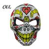 Festival-Kostümzubehör Tag der Toten Totenkopfmaske, Halloween Zucker Vollgesichts-Realistische Maske für Erwachsene Maskenball-Party-Accessoire Cosplay,