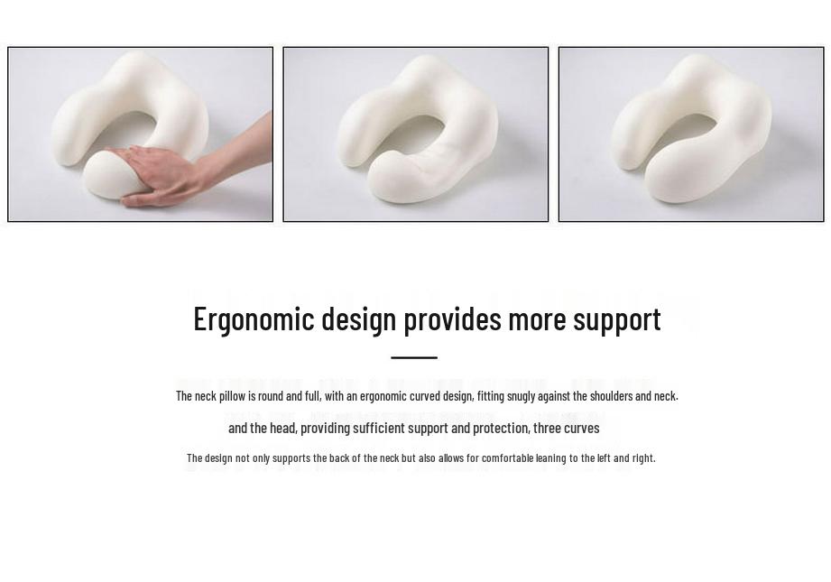 Memory Foam U-shaped Neck Support Pillow for Office, Travel, and Airplane Use