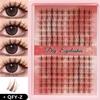 Brown Cluster Lashes 60P 80P Manga Lash Clusters Women's Beauty DIY Segmented False Eyelashes