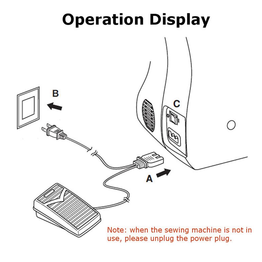 Home Sewing Machine Foot Control Pedal With Power Cord Sewing Foot Pedal Sewing Machine Parts Pedal Control