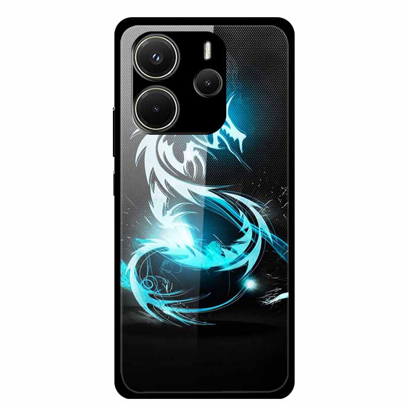 Case For Redmi Note 14 4G Case Note14 Coque Tempered Glass Hard Back Cover For Xiaomi Redmi Note 14 5G Phone Case Soft Bumper