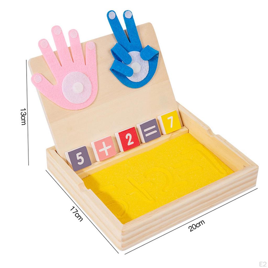 Math Addition and Subtraction Finger Numbers Counting Toy Sand Painting Preschool Learning Toys for