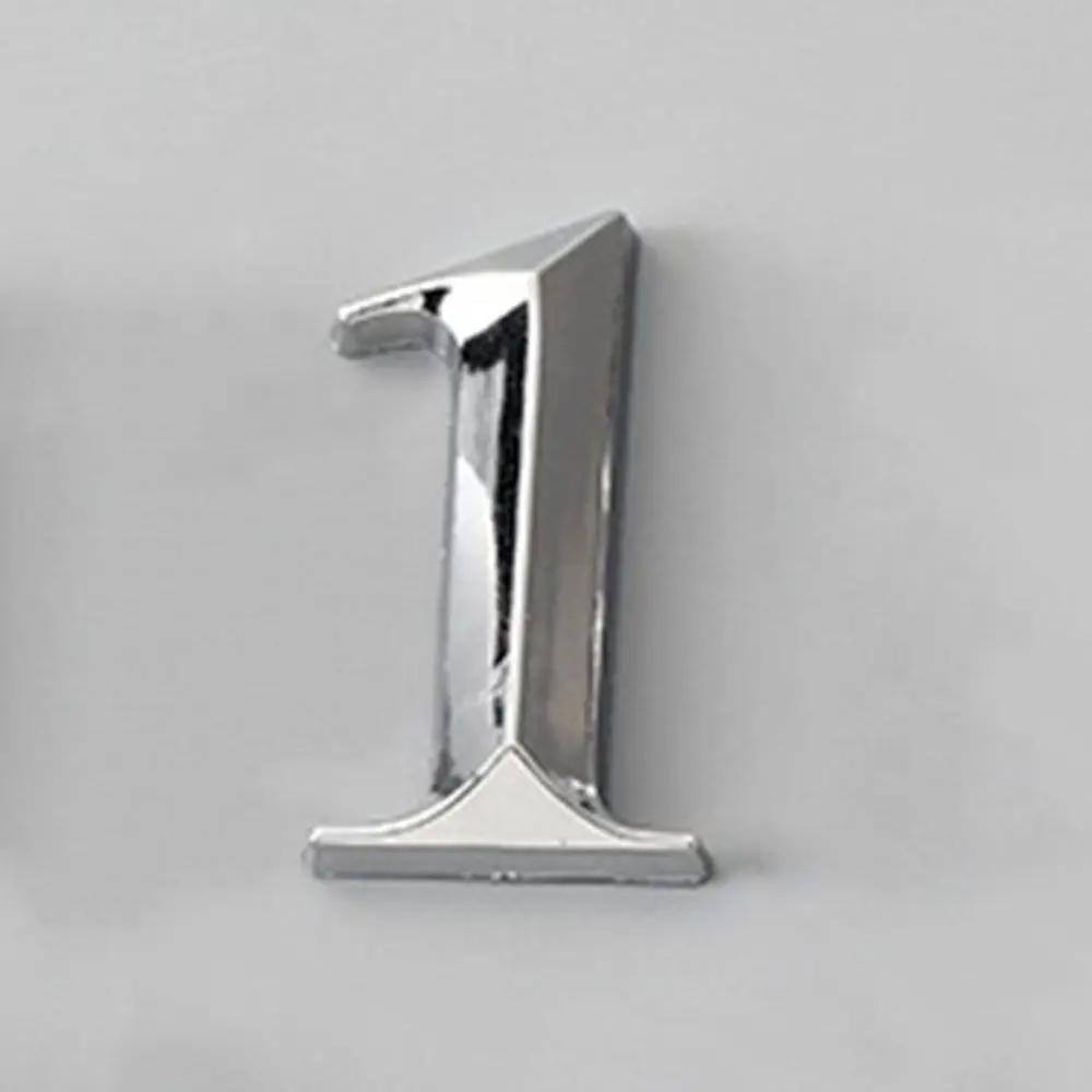 Apartment Hotel Office Door Address Silver 5cm Self Adhesive Door Plate Sign Digits House Number Stickers 3D