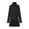2025 Autumn European American Tassel Patchwork Slim Fit Dress