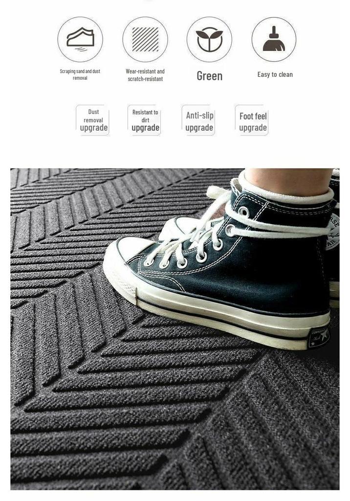 Square Anti-slip Water-Absorbent Entrance Mat for Hotels, Shops, and Elevators