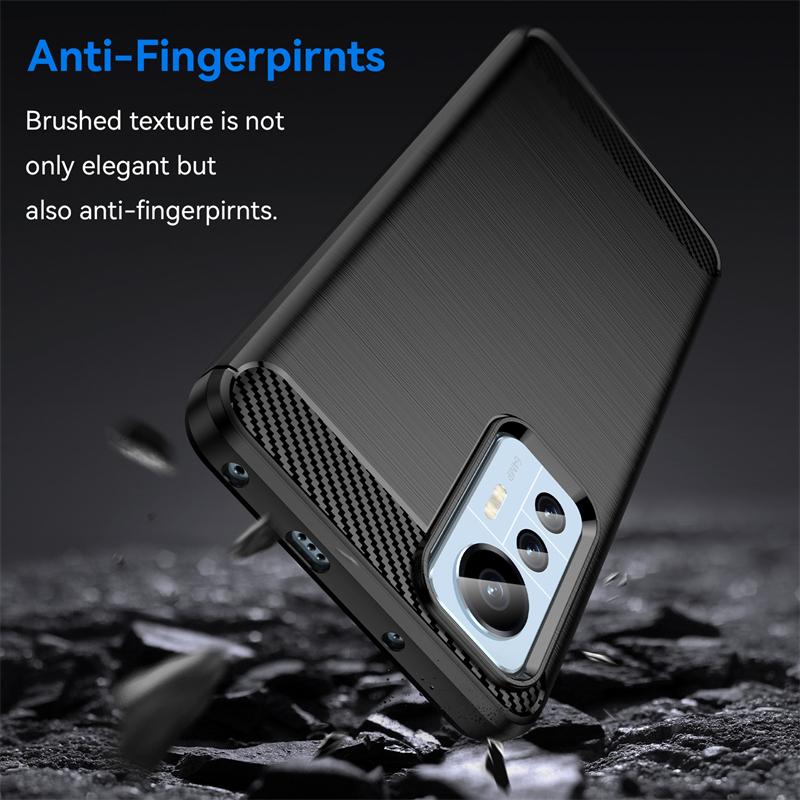 For Mi 12 Lite Case Cover For Xiaomi Mi 12 Lite Pro 12X Capas Shockproof Back Carbon Fiber Soft TPU Cover For Mi 12 Lite Fundas