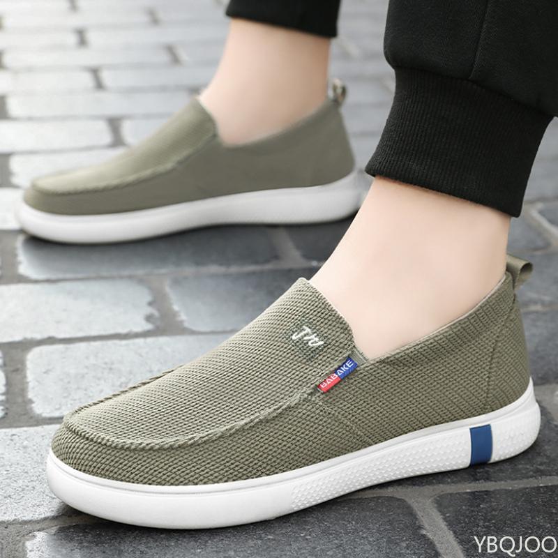 Casual Men's Shoes New Spring and Summer Solid Color Comfortable Anti Slip Flat Breathable Cloth Shoes Zapatos De Hombre