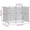 3114037 vidaXL Pet Cage with 20 Panels and Door Black 35x35 Cm