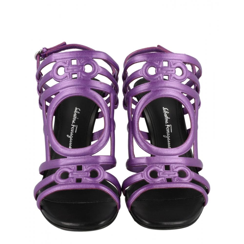 Salvatore Ferragamo Florenza Slingback Sandalen Lila