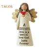 Angel Ornament Exquisite Workmanship Friendship Angel Statue Resin Angel Sculpture for Home