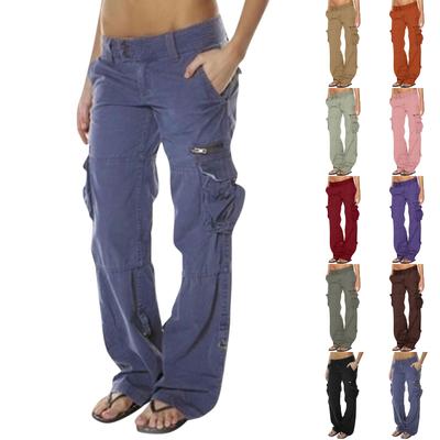 Womens Cargo Pants With Pockets Outdoor Casual Military Trousers Work Pants Low Waist Pants Relaxed Jogger