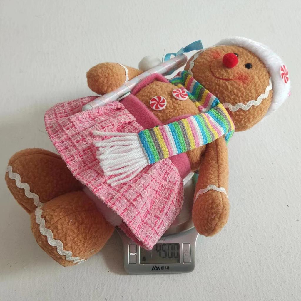 Colorful Telescopic Gingerbread Man Christmas Figurine Ornament