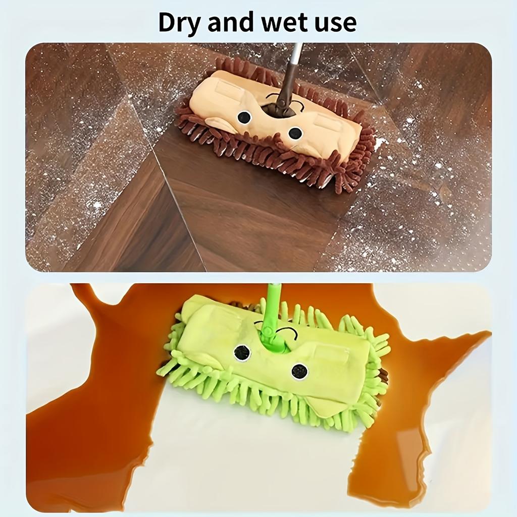 1 Stück, Niedlicher Cartoon-Mopp, Mini-Mopp, Bodenspielzeug, Tragbarer Mopp, Trocken- und Nass-Doppelzweck-Reinigungsprodukte, Reinigungswerkzeuge