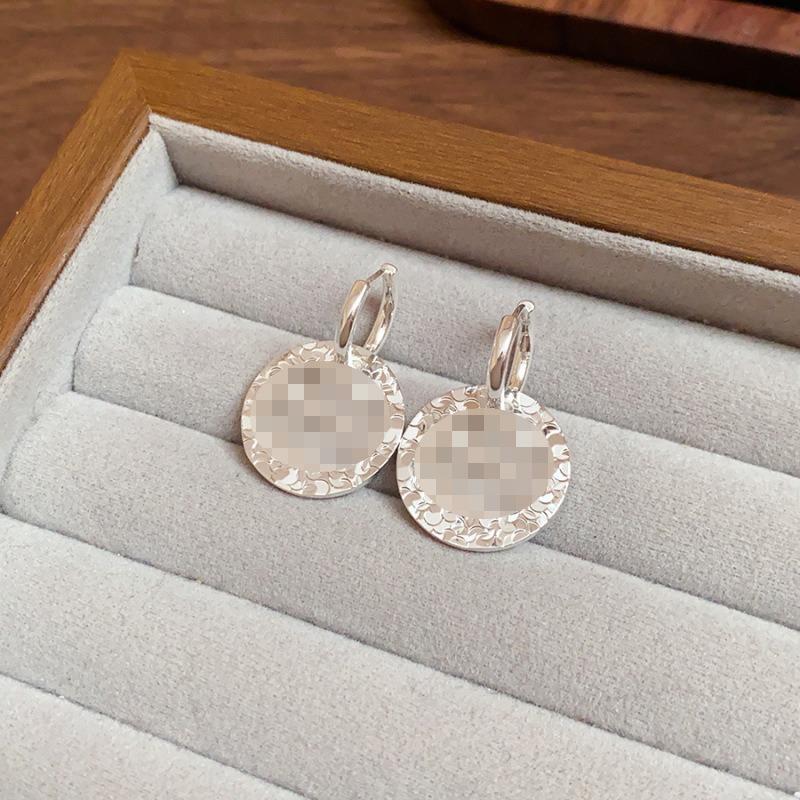 Silver Needle Multi-layer Letter Twill Zircon Pearl Earrings Medieval Vintage Light Luxury Stud Earrings Versatile Earrings