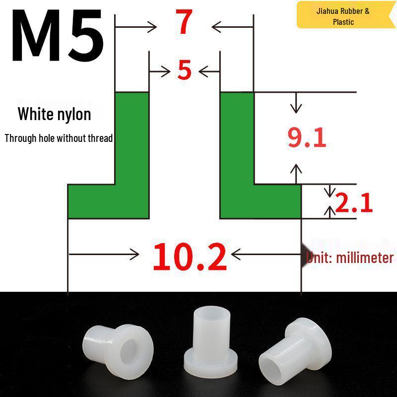T-förmige Nylon-Dichtungsscheibe M3-M35 Gewinde Isolierabstandshalter