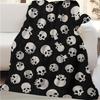 Extra Large 60x80 Inch Halloween Skull Print Blanket - Super Soft Cozy Throw for Sofa, Camping & Home Decor - Machine Washable