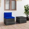 Day and Night - Day and Night Pallet Garden Furniture 2 Pieces Pine Wood Cushions